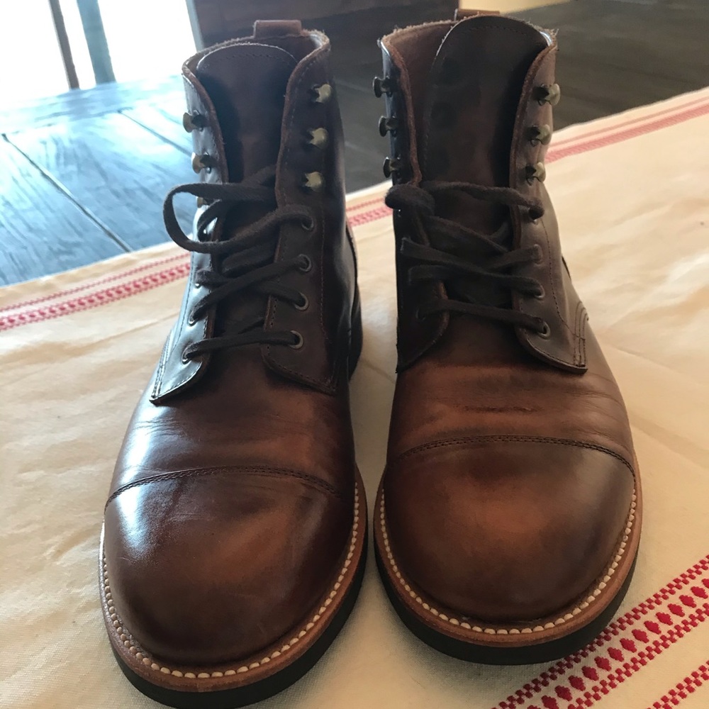 J.crew men’s brown leather boot